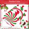 60 Pcs Disposable Christmas Candy Placemats 12 Inch Christmas Red Green Sweets Paper Round Placemats Table Mats Candy Canes for Xmas Party Home Decorations Kitchen Dining Table